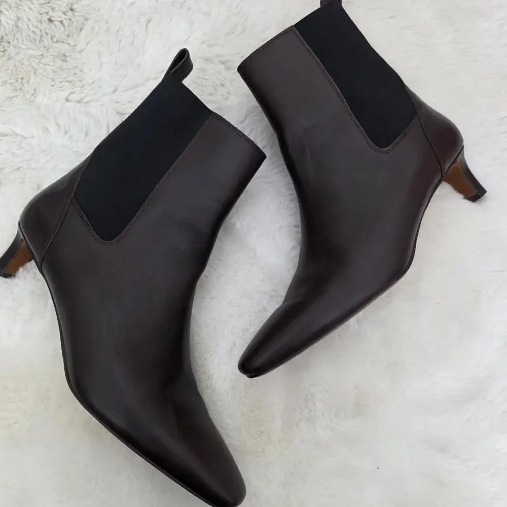 Madewell The Dimes Chelsea Dark Brown Turkish Coffee Ankle Booties 9